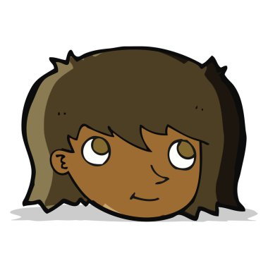 çizgi film kadın yüzü