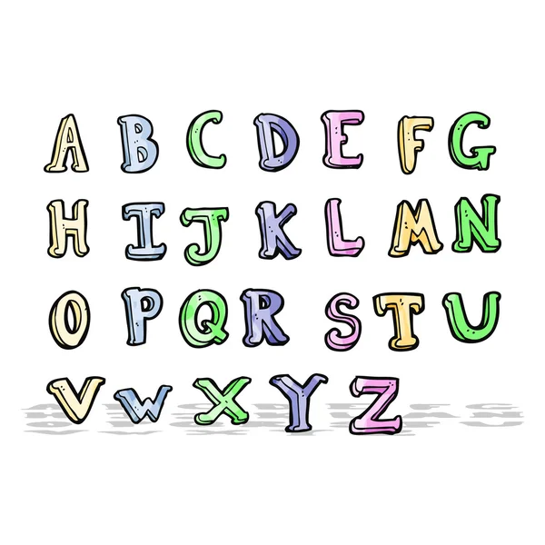 Cartoon alphabet — Stock Vector
