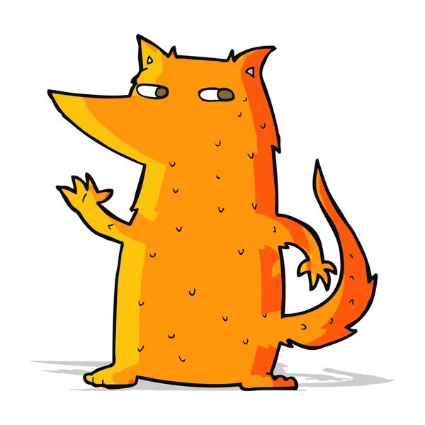Cartoon fox vinka — Stock vektor