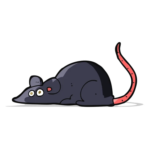 Dessin animé rat noir — Image vectorielle