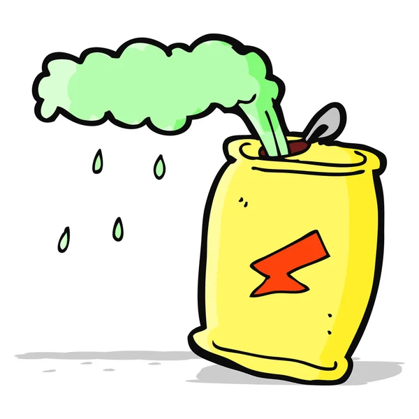 Karikatura syčící soda plechovka — Stockový vektor