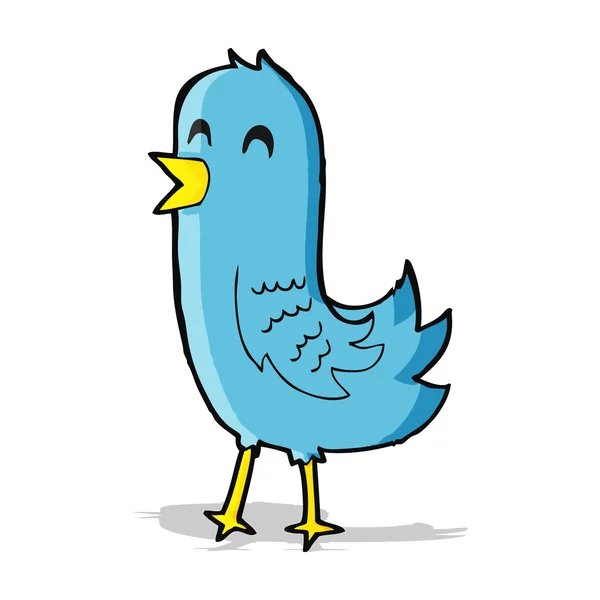Cartoon happy bird — Stock Vector