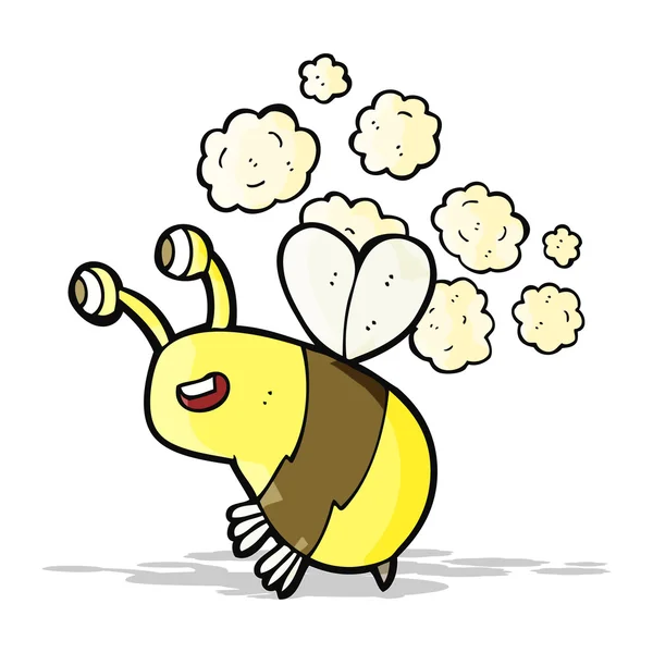 Веселий бджіл мультфільм — стоковий вектор
