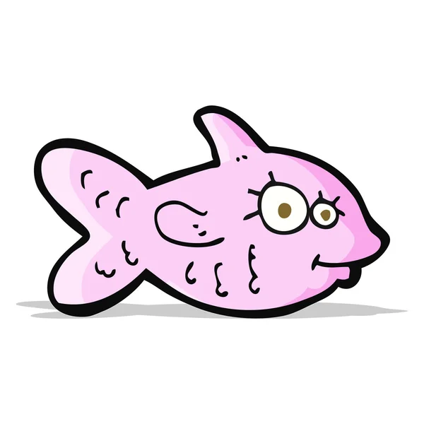 Cartoon happy fish — Stock Vector