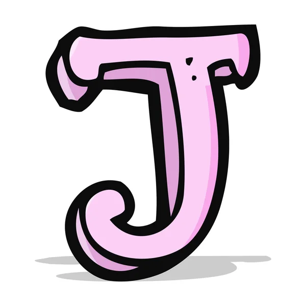 Cartoon bokstaven j — Stock vektor