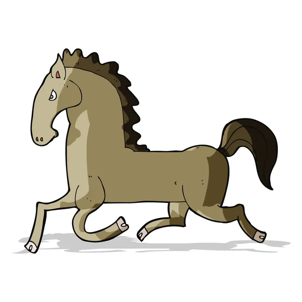Cavallo da corsa cartone animato — Vettoriale Stock
