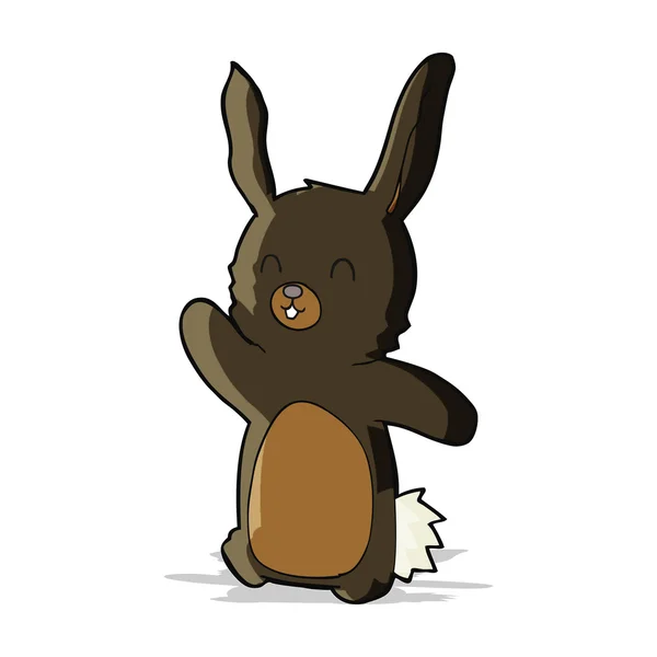 Cartoon happy rabbit — Stock Vector