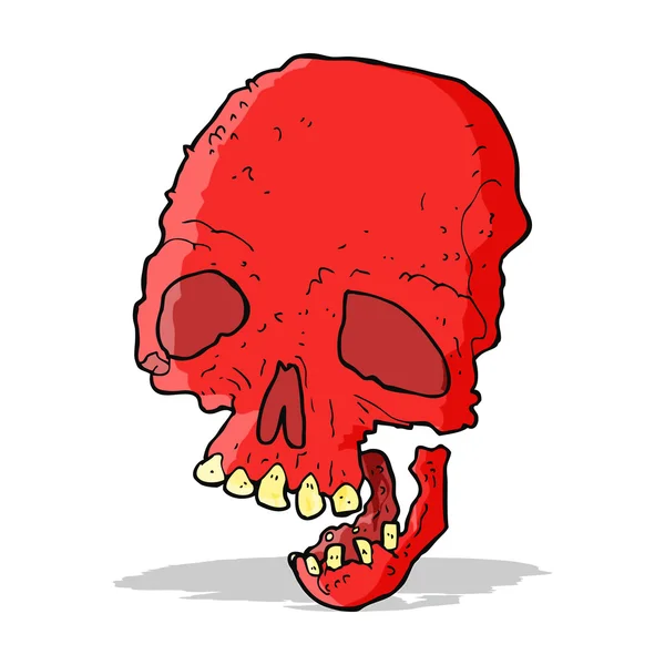 Calavera espeluznante de dibujos animados — Vector de stock