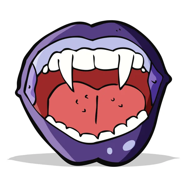 Fumetto vampiro bocca — Vettoriale Stock