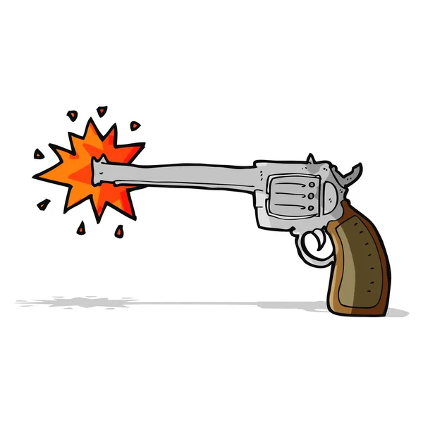 Caricature tir pistolet — Image vectorielle