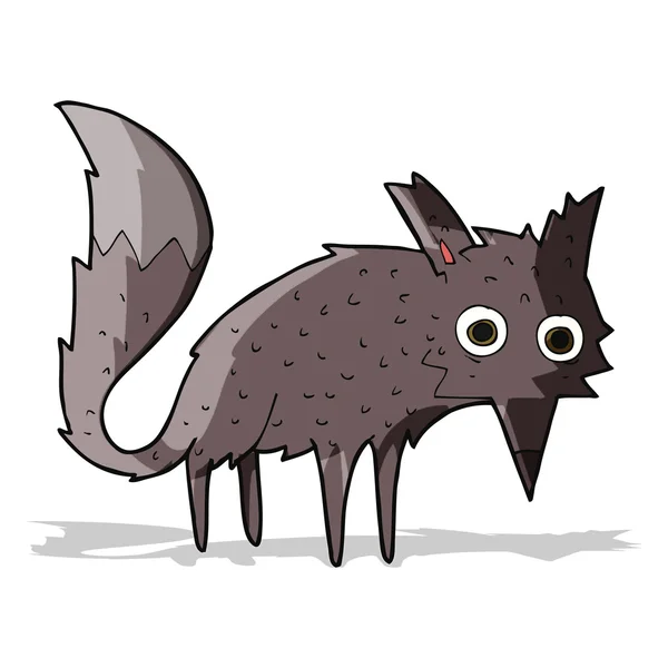 Αστείος μικρός λύκος κινουμένων σχεδίων — Διανυσματικό Αρχείο