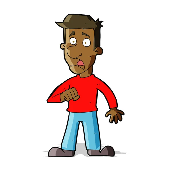 Cartoon geschokt man — Stockvector