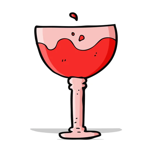 Copo de desenho animado de vinho — Vetor de Stock