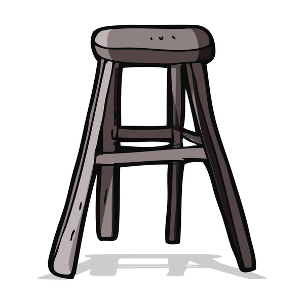 Tabouret en bois dessin animé — Image vectorielle