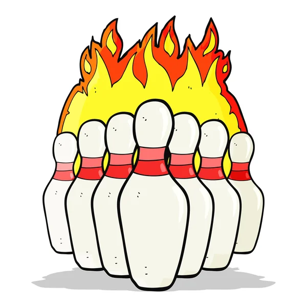 Desenhos animados skittles flamejantes — Vetor de Stock