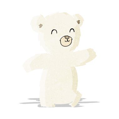 sevimli çizgi kutup ayısı