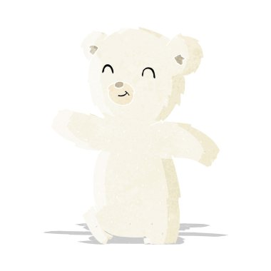 sevimli çizgi kutup ayısı