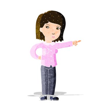 çizgi film kadın işaret