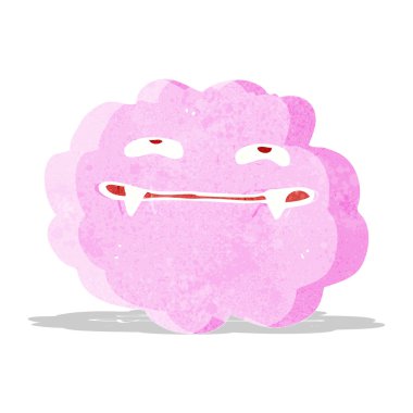 karikatür pembe tüylü vampir bulut