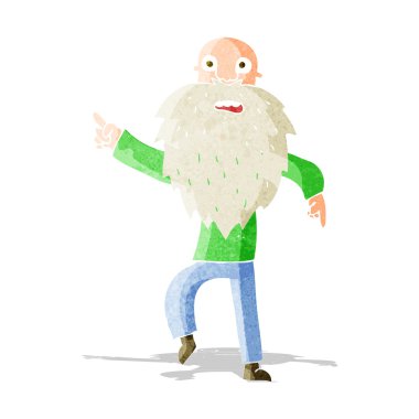 Çizgi film stresli ihtiyar.