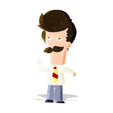Bıyık açıklayan ile karikatür mna