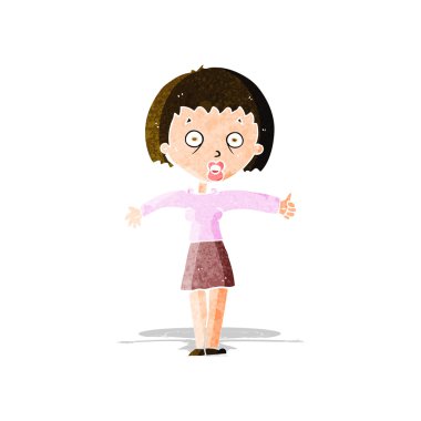 karikatür hayran kadın