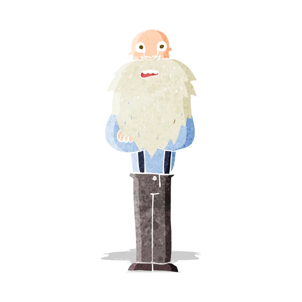 Cartoon bearded old man — Stock Vector