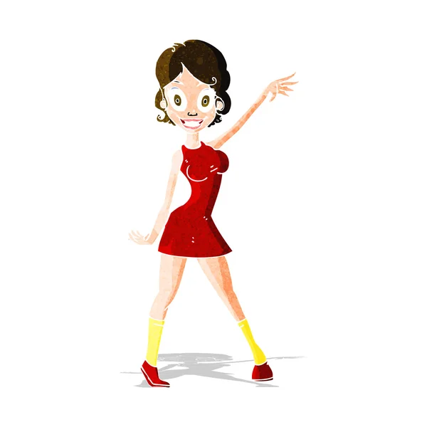 Dibujos animados fiesta chica — Vector de stock