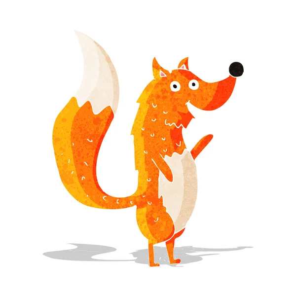 挥舞着狐狸的卡通 — 图库矢量图片