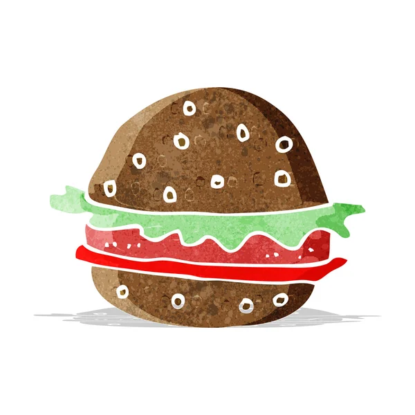 Rajzfilm hamburger — Stock Vector