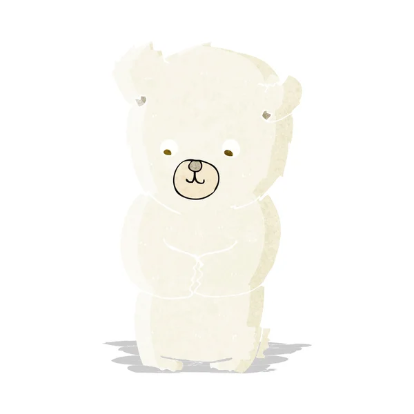 Lindo oso polar de dibujos animados — Vector de stock