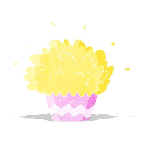 Cartoon exploderende cupcake — Stockvector
