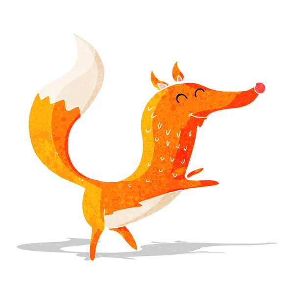 Cartoon happy fox — Stock vektor