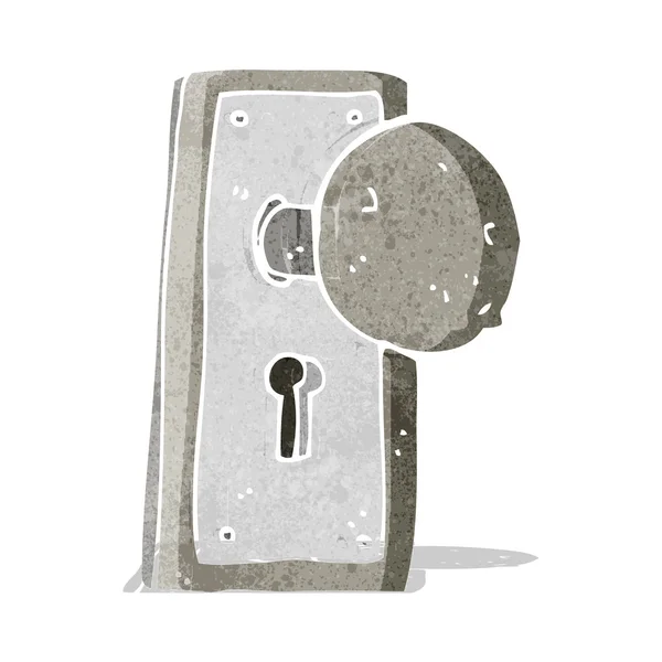 Dessin animé vieux bouton de porte — Image vectorielle