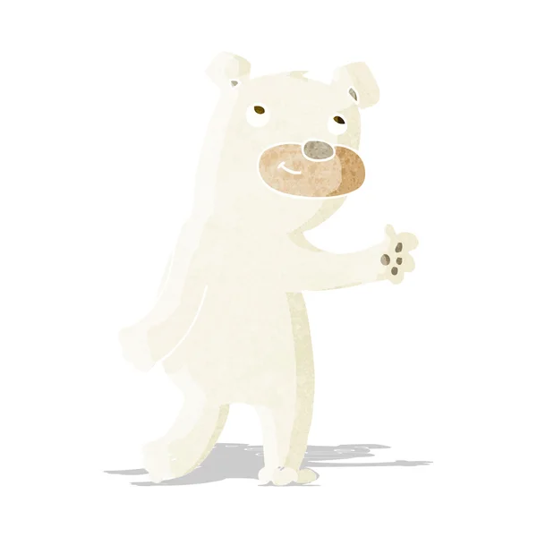 Cute cartoon polar bear — Stockvector