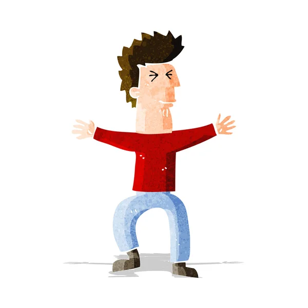 Cartoon stressed out man — Stock Vector