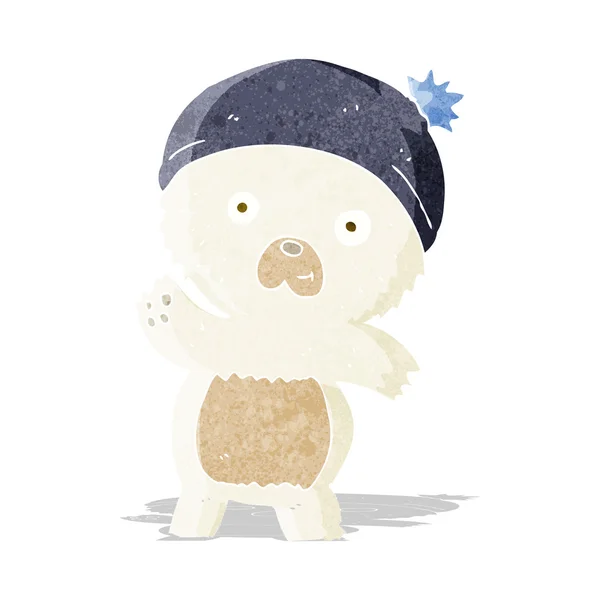 Lindo oso polar de dibujos animados — Vector de stock