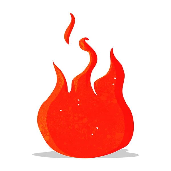 Symbole de flamme de dessin animé — Image vectorielle