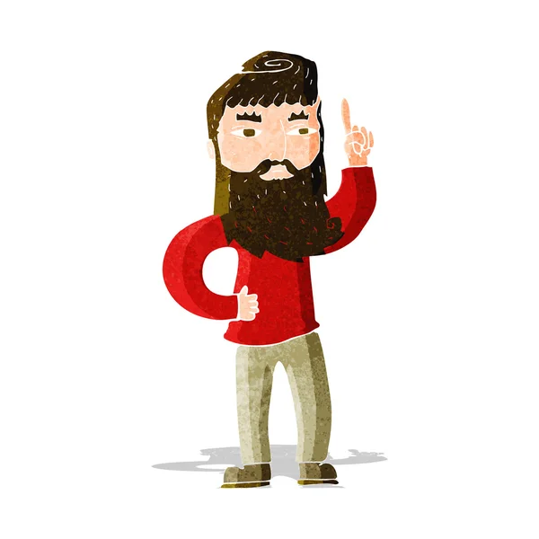 Hombre de dibujos animados con idea — Vector de stock