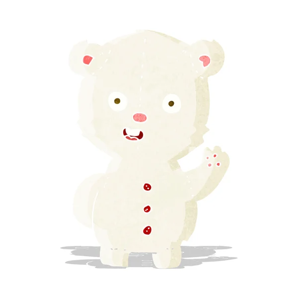 Urso polar bonito desenhos animados — Vetor de Stock