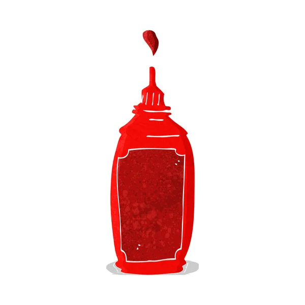 Cartoon ketchup fles — Stockvector