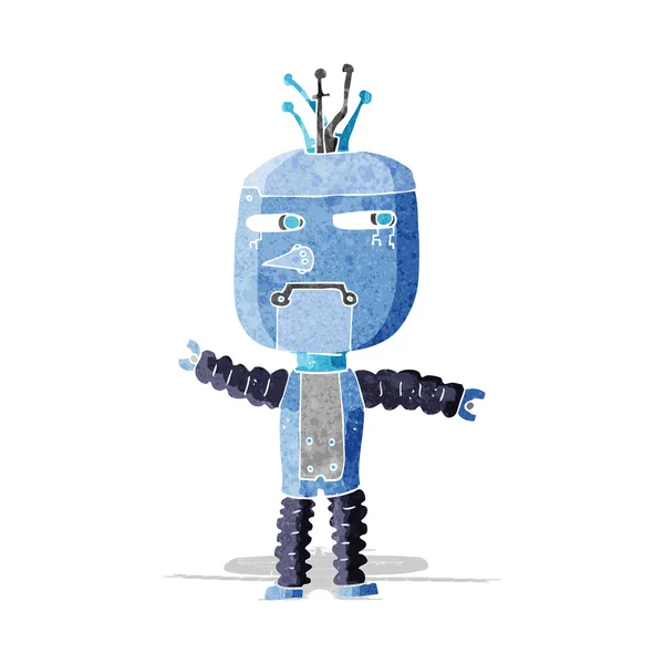 Robot ondulante cartone animato — Vettoriale Stock