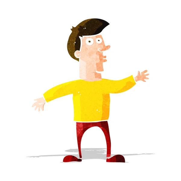 Cartoon worried man — Stock Vector