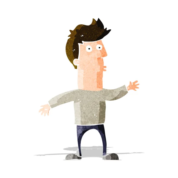 Cartoon surprised man — Stock Vector