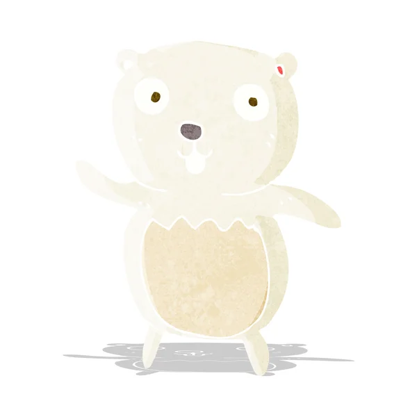 Cartoon polar beer cub — Stockvector