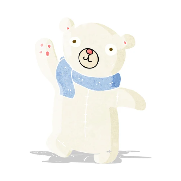 Lindo oso de peluche polar de dibujos animados — Archivo Imágenes Vectoriales