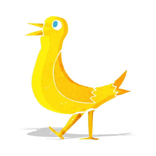 Pássaro de passeio dos desenhos animados —  Vetores de Stock