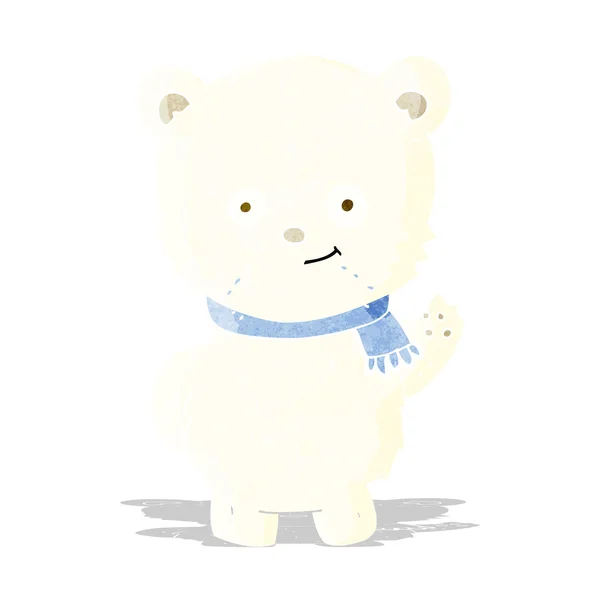 Lindo oso polar de dibujos animados — Archivo Imágenes Vectoriales