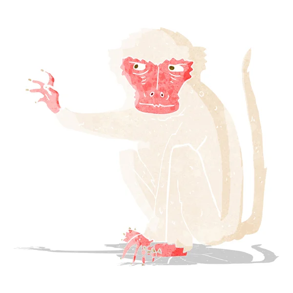 Macaco malvado dos desenhos animados — Vetor de Stock