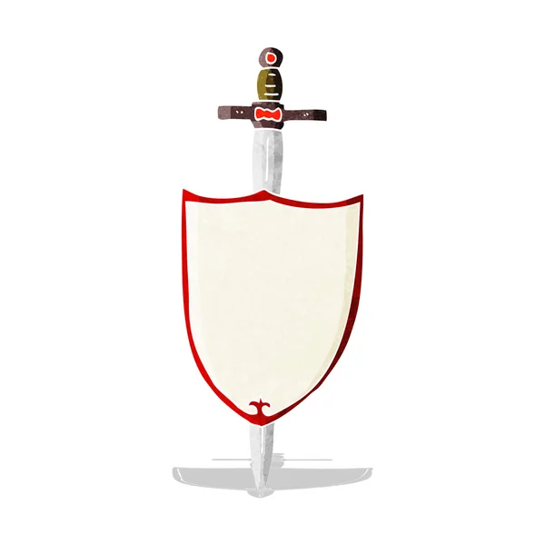 Cartoon heraldiska skölden — Stock vektor